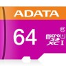 Карта памяти, ADATA, AUSDX64GUICL10-RA1, MicroSDHC 64GB, UHS-I CLASS10
