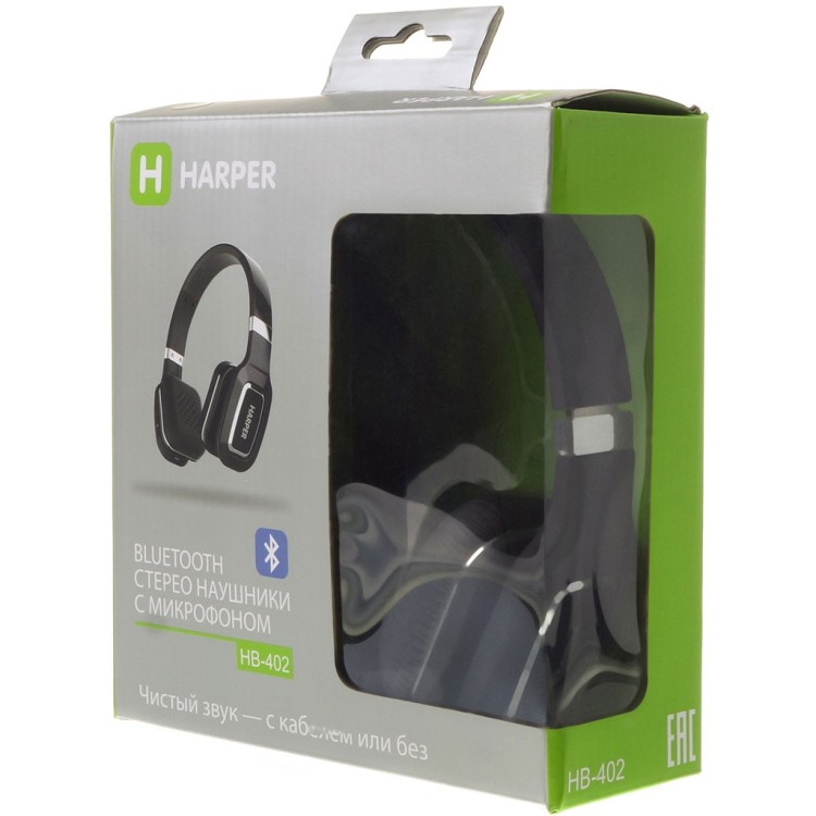 Наушники-накладные Harper HB-402 (Bluetooth) черный