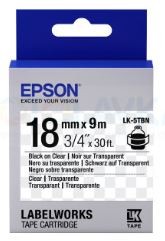 Лента Epson C53S655008	LK-5TBN	Прозрачная лента 18мм, Прозр./Черн., 9м