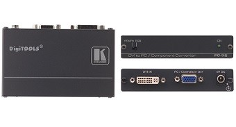 Преобразователь сигналов DVI в сигнал VGA или компонентный YUV Kramer, FC-32.