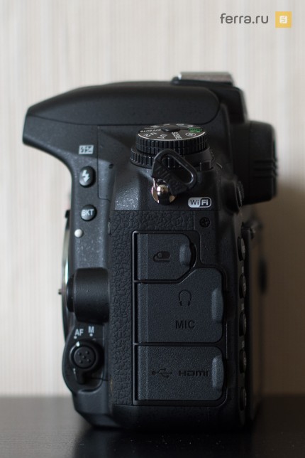 Левая сторона корпуса Nikon D750