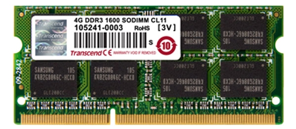 Transcend анонсировала модули DDR3L ёмкостью 16 Гбайт
