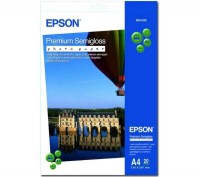 Бумага Epson Premium Semigloss Photo Paper, A4, C13S041332, 20 листов