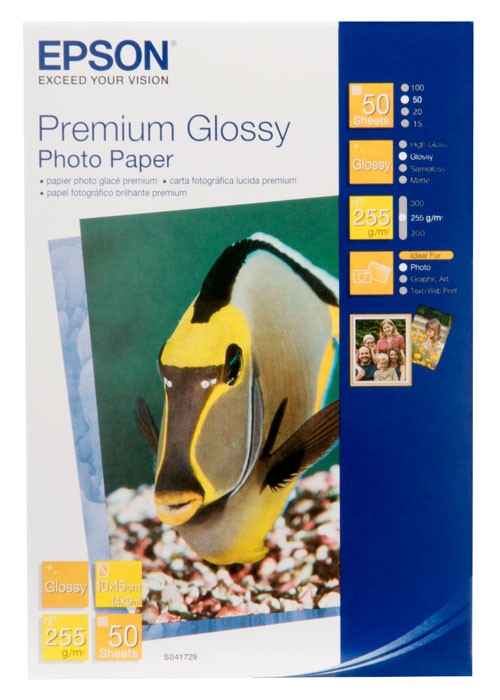 Бумага Premium Glossy Photo Paper 10x15, C13S041729  (50 листов)