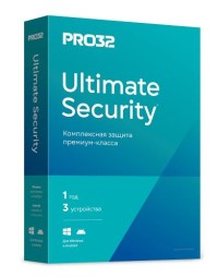 Антивирус PRO32 Ultimate Security BOX лицензия на 1 год 3ПК