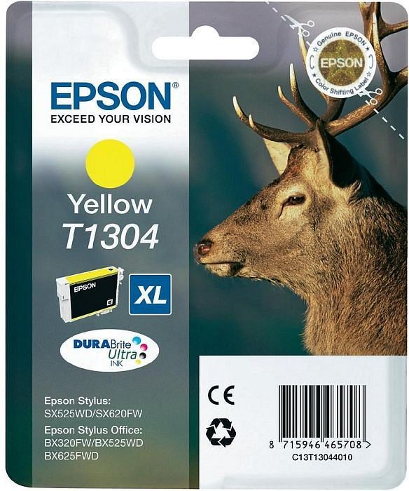 Картридж Epson, C13T13044010, yellow