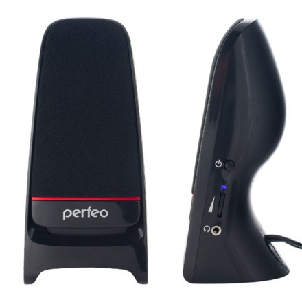 Акустическая система Perfeo 2.0, мощность 2х3 Вт (RMS), чёрн, USB  (PF-115)
