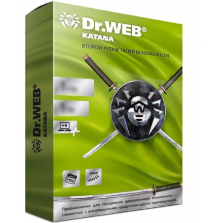 Антивирус Dr.Web Katana на 36 м., 5 ПК, продление