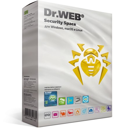 Антивирус Dr.Web Security Space на 24 м., 2 ПК