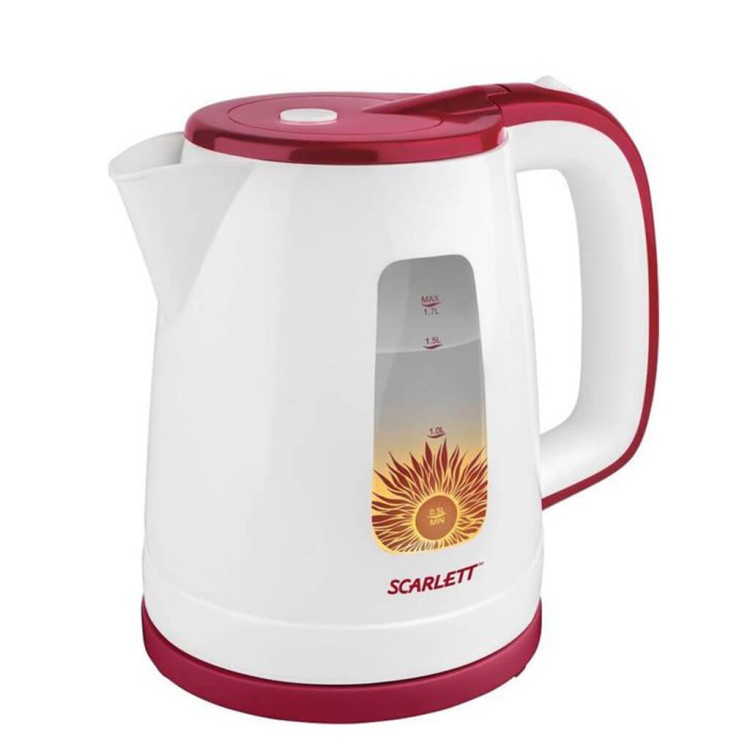 Электрический чайник Scarlett SC-EK18P37 бело-красный