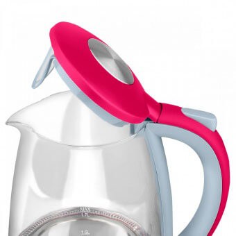 Электрический чайник Scarlett SC-EK27G32 (стекло) серо-розовый