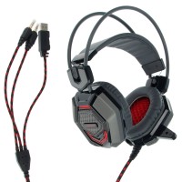 Наушники-гарнитура игровые Defender Placet красный + черный, кабель 2,2 м