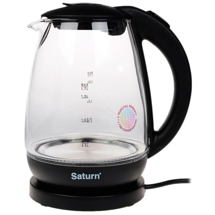 Электрический чайник Saturn ST-EK8420 стекло (черный)