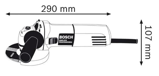 Угловая шлифмашина Bosch GWS 670 0601375606