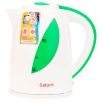 Электрический чайник Saturn ST-EK8436 белый с зеленым