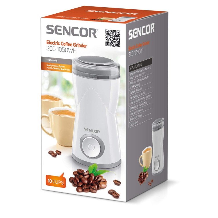 Кофемолка Sencor SCG 1050WH