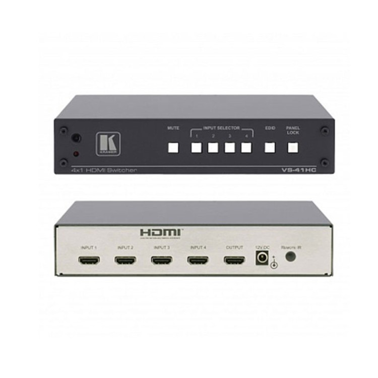 VS-41HC - высококачественный коммутатор для сигналов HDMI. Он позволяет выбрать один из четырех входов и передать его сигнал на единственный выход. ши