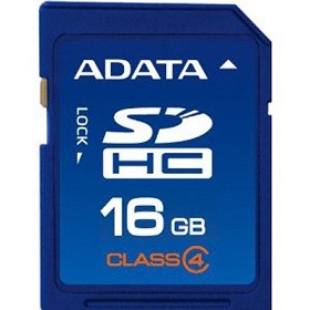 Карта памяти Secure Digital 16 GB ADATA, Class 4, ASDH16GCL4-R