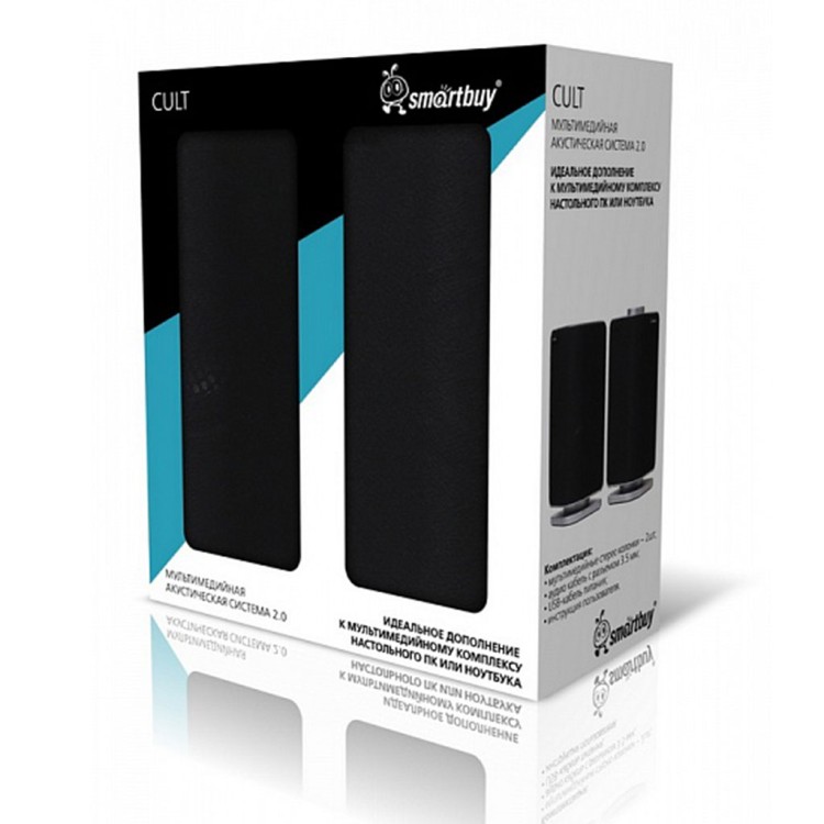 Акустическая система SmartBuy® CULT, мощность 6Вт, USB, черные (SBA-2520)/20