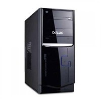 Компьютерный корпус Delux DLC-MV872 ATX Mini Tower USB Hub, HD-Audio, Чёрный Глянец, Без Б/П