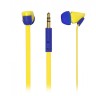 Внутриканальные наушники SmartBuy® TECHNA, плоский кабель, желт/синие (SBE-7220)/120