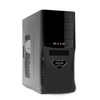 Компьютерный корпус Delux DLC-MV852 ATX, Mini Tower, USB Hub, HD-Audio, Чёрный Глянец, Без Б/П