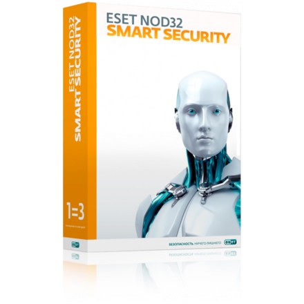 Антивирус Eset NOD32 BOX Smart Security Family 1 год 3 ПК - продление или новая лицензия на 1 год