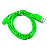 Кабель Smartbuy USB - 8-pin для Apple, нейлон, длина 1,2 м, зеленый (iK-512n green)/500