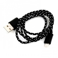 Кабель Smartbuy USB - 8-pin для Apple, нейлон, длина 1,2 м, черный (iK-512n black)/500