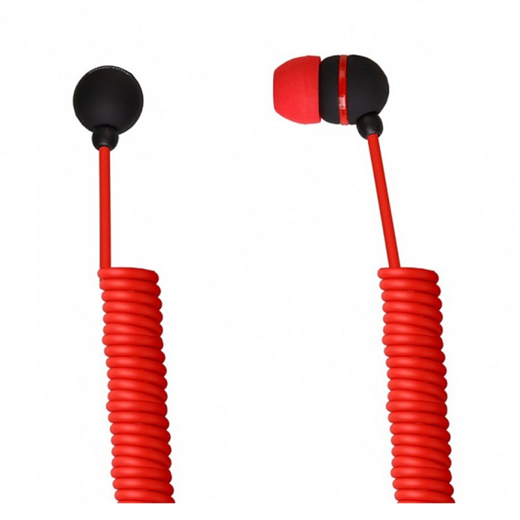 Внутриканальные наушники SmartBuy® U.F.O., растягивающийся кабель, красные (арт.SBE-2060)/60