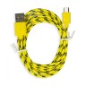 Кабель Smartbuy USB - micro USB, нейлон, длина 1,2 м, желтый (iK-12n yellow)/500