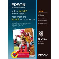 Фотобумага A4 Epson C13S400037	Value Glossy Photo Paper 10x15 20 sheet