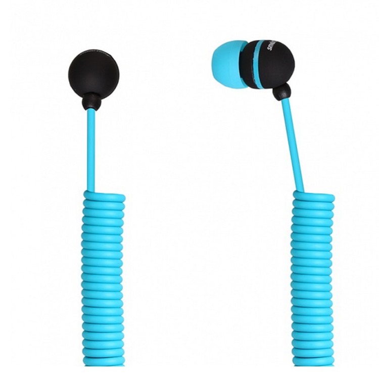 Внутриканальные наушники SmartBuy® U.F.O., растягивающийся кабель, синие (арт.SBE-2030)/60