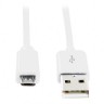 Кабель Smartbuy USB - micro USB, цветные, длина 1,2 м, белый (iK-12c white)/500