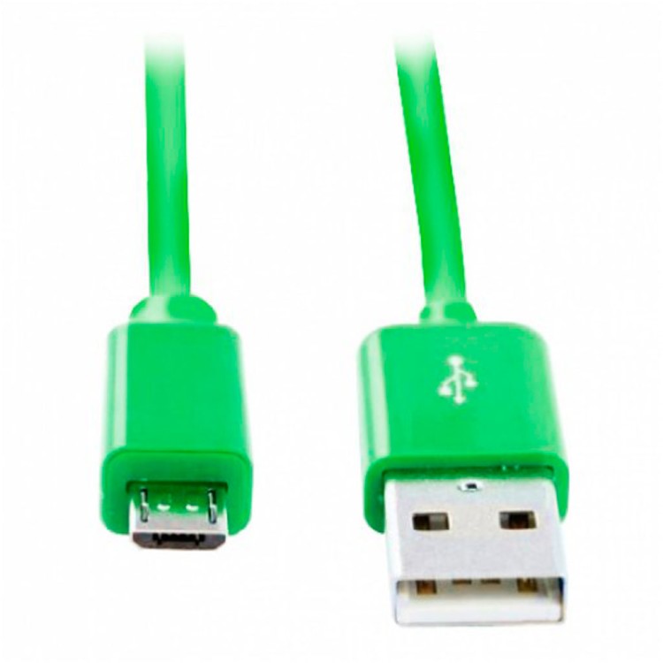 Кабель Smartbuy USB - micro USB, цветные, длина 1,2 м, зеленый (iK-12c green)/500