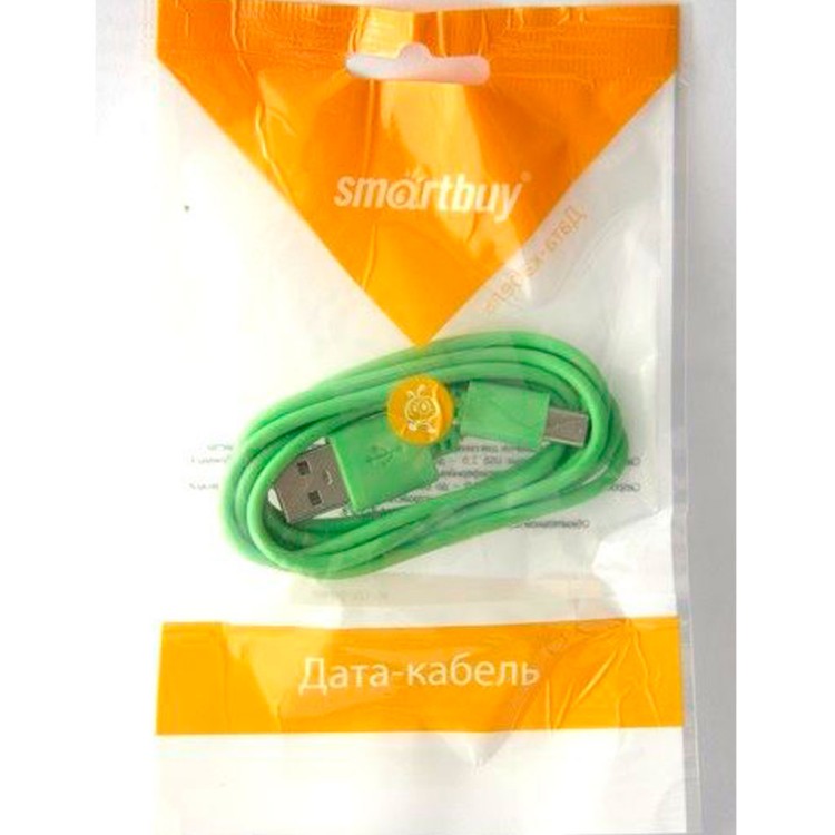 Кабель Smartbuy USB - micro USB, цветные, длина 1,2 м, зеленый (iK-12c green)/500